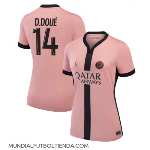 Camiseta Paris Saint-Germain Desire Doue #14 Tercera Equipación Replica 2024-25 para mujer mangas cortas